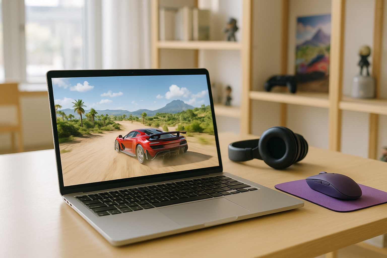 Why Forza Horizon 5 online Appeals to Players in a Hurry - modern laptop with a popular PC game in library