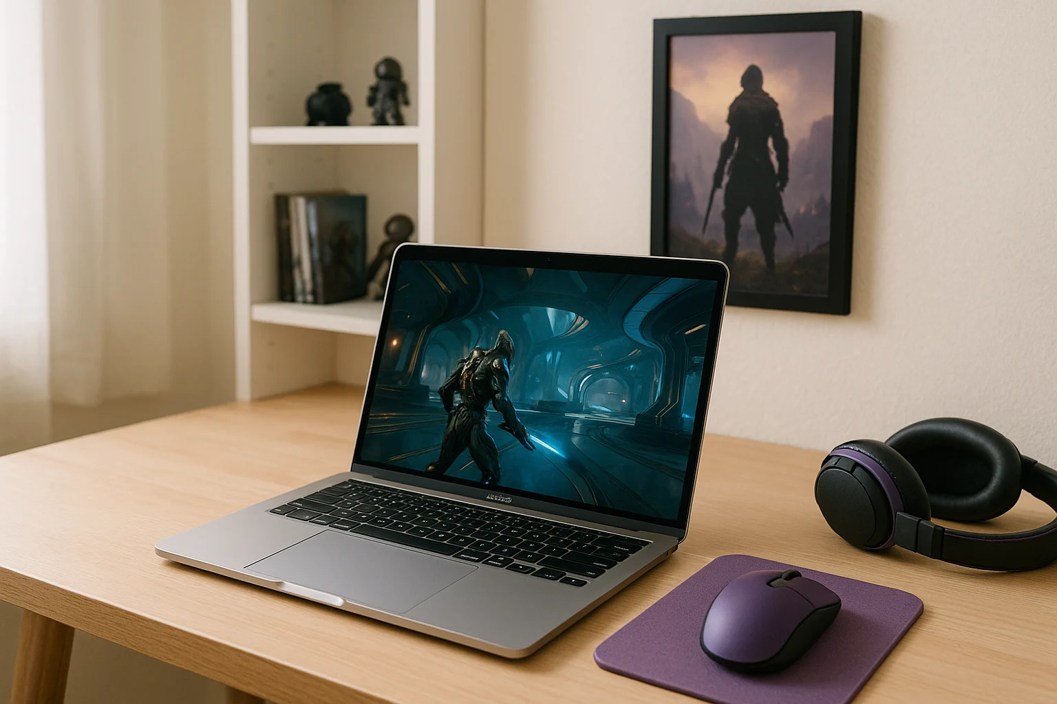 Why Warframe Mac OS Feels Complicated on Mac - MacBook with Warframe in kitchen