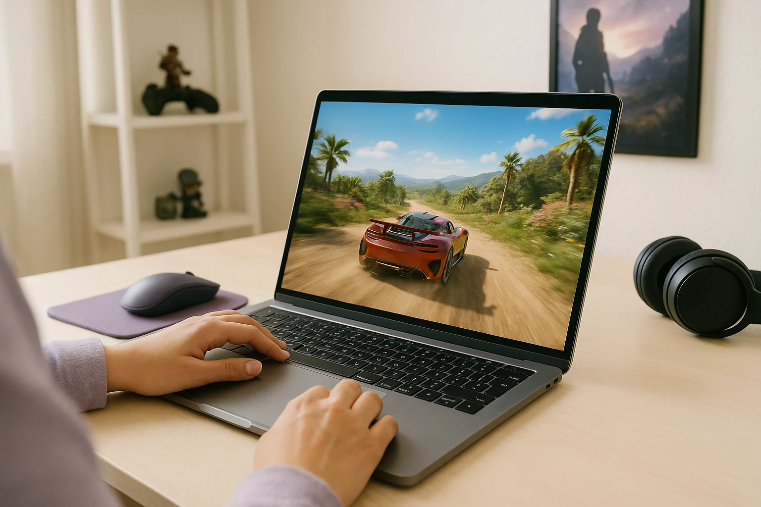 Using Forza Horizon 5 Cloud Gaming Through Aristeem Play - using modern laptop with a popular PC game