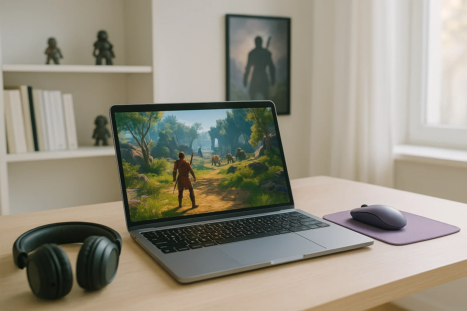Why Baldur's Gate Online Appeals to Players Who Want Faster Access - modern laptop with a popular PC game in home