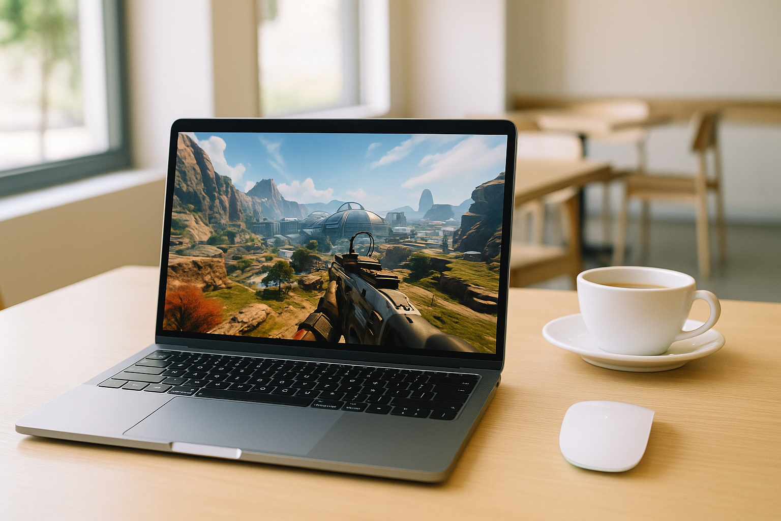 Player using can you play Apex Legends on MacBook via cloud gaming