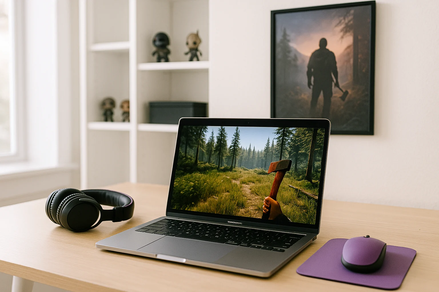 Why Sons of the Forest Mac Is a Frustrating Local Setup - MacBook with a popular PC game in home