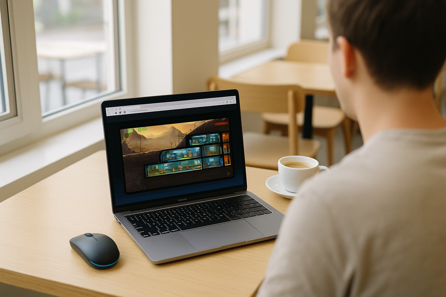 Player enjoying mac fallout 4 on a Mac through cloud gaming