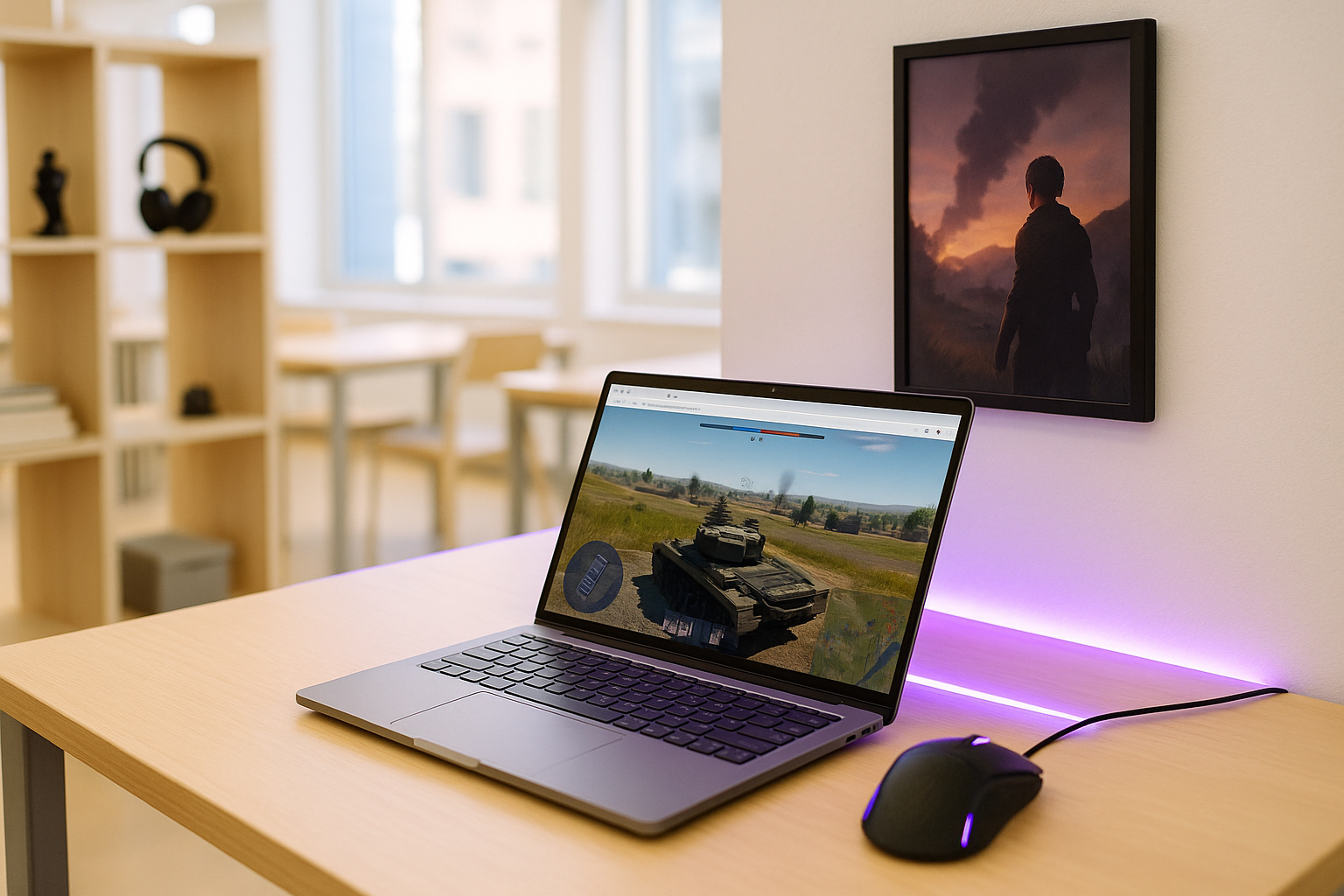 Why War Thunder Online Play Matters for Fast Access - modern laptop with War Thunder in library
