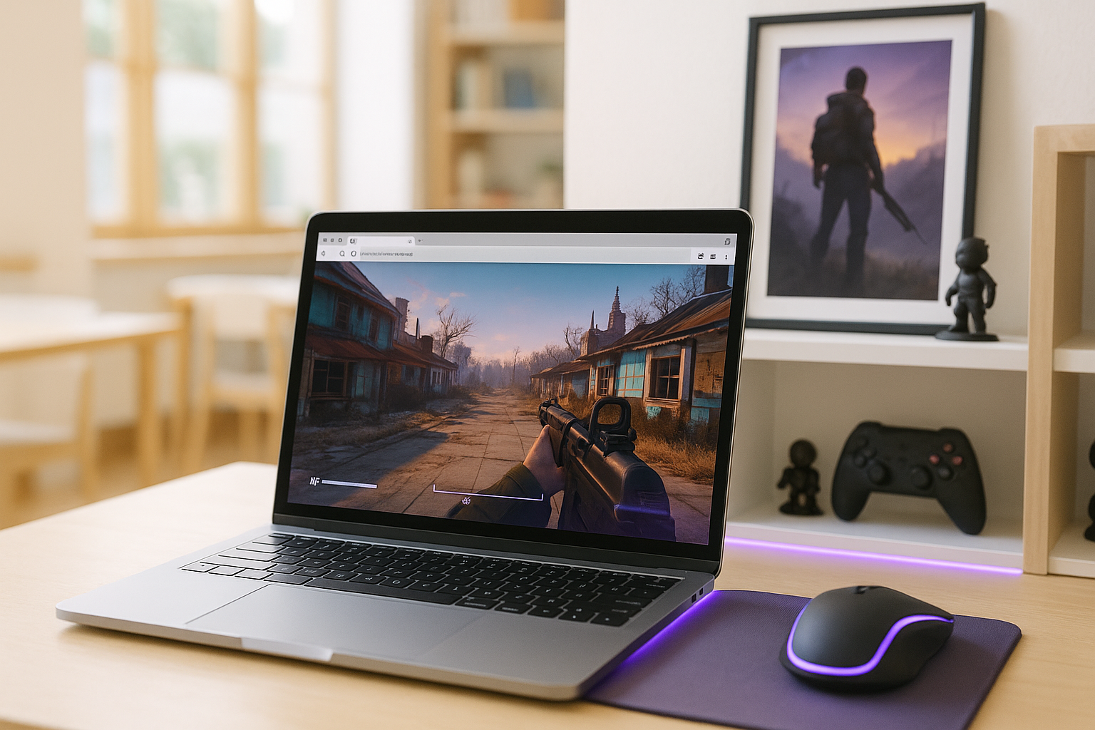 Why Fallout 4 online Appeals to Players Who Want Fast Access - modern laptop with a popular PC game in library