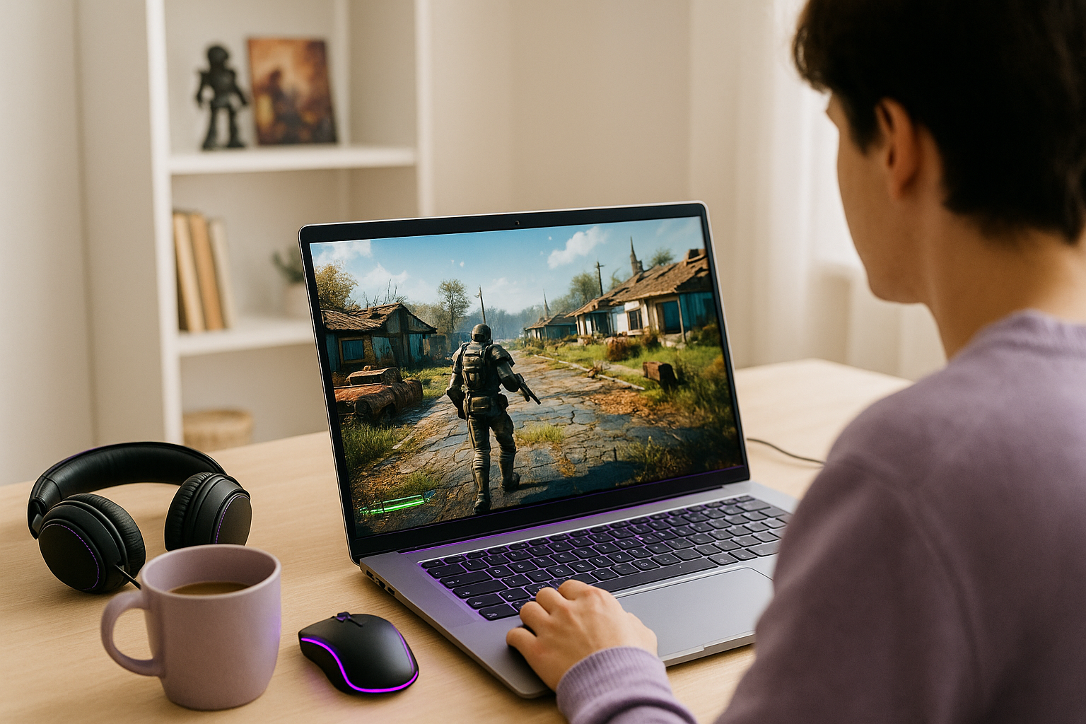 How Fallout 4 online Works With Aristeem Play - using modern laptop with a popular PC game