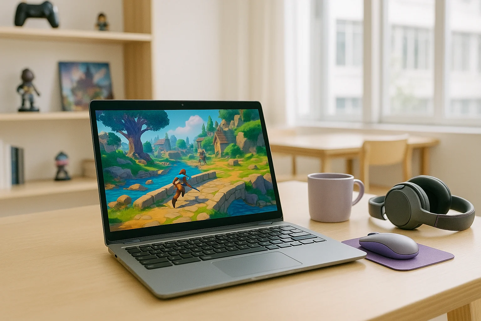 Why Chromebook Cloud Gaming Matters for PC Access - Chromebook with a popular PC game in library