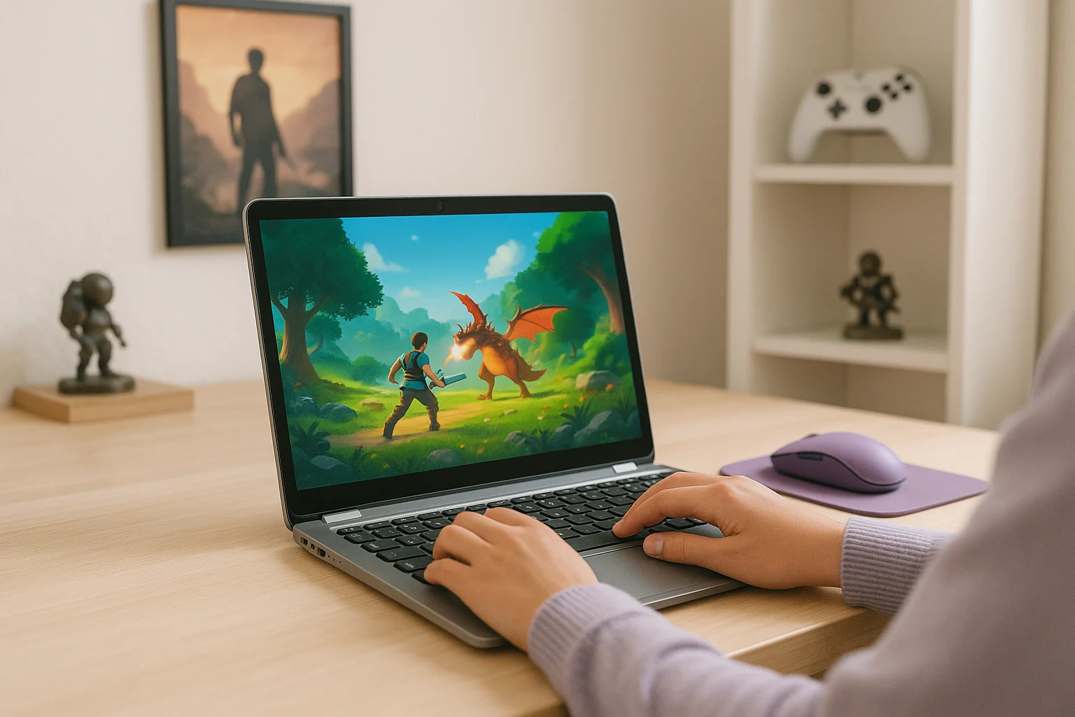 How Chromebook Cloud Gaming Works With Aristeem Play - using Chromebook with a popular PC game