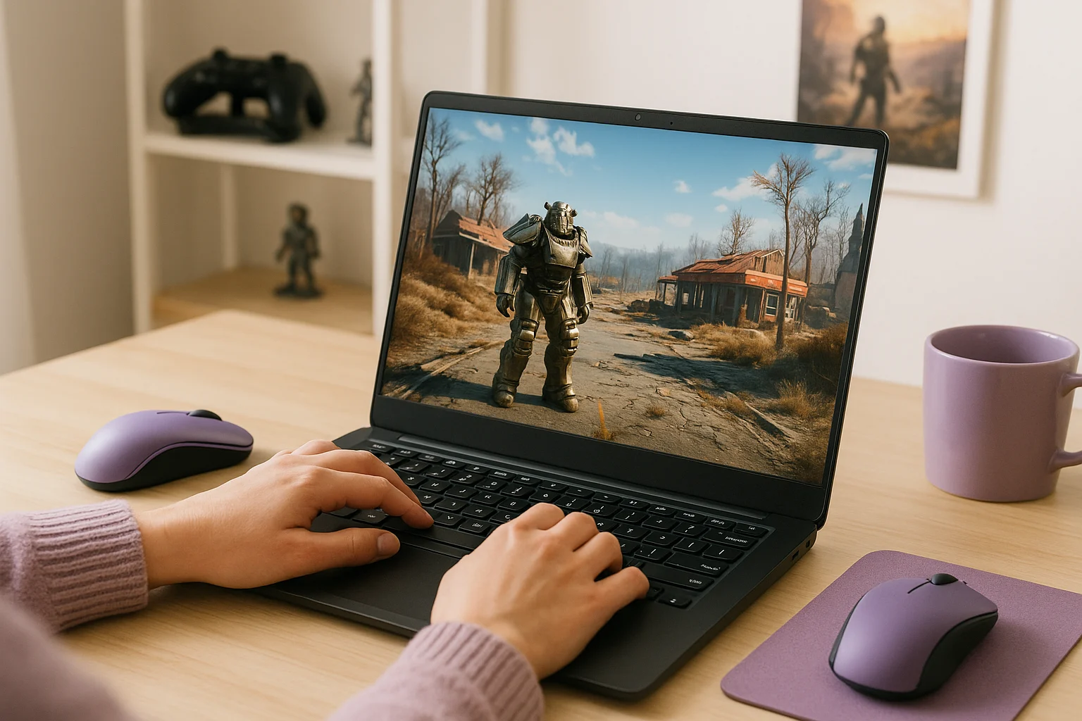 How Linux Fallout 4 Works With Aristeem Play - using Linux laptop with a popular PC game