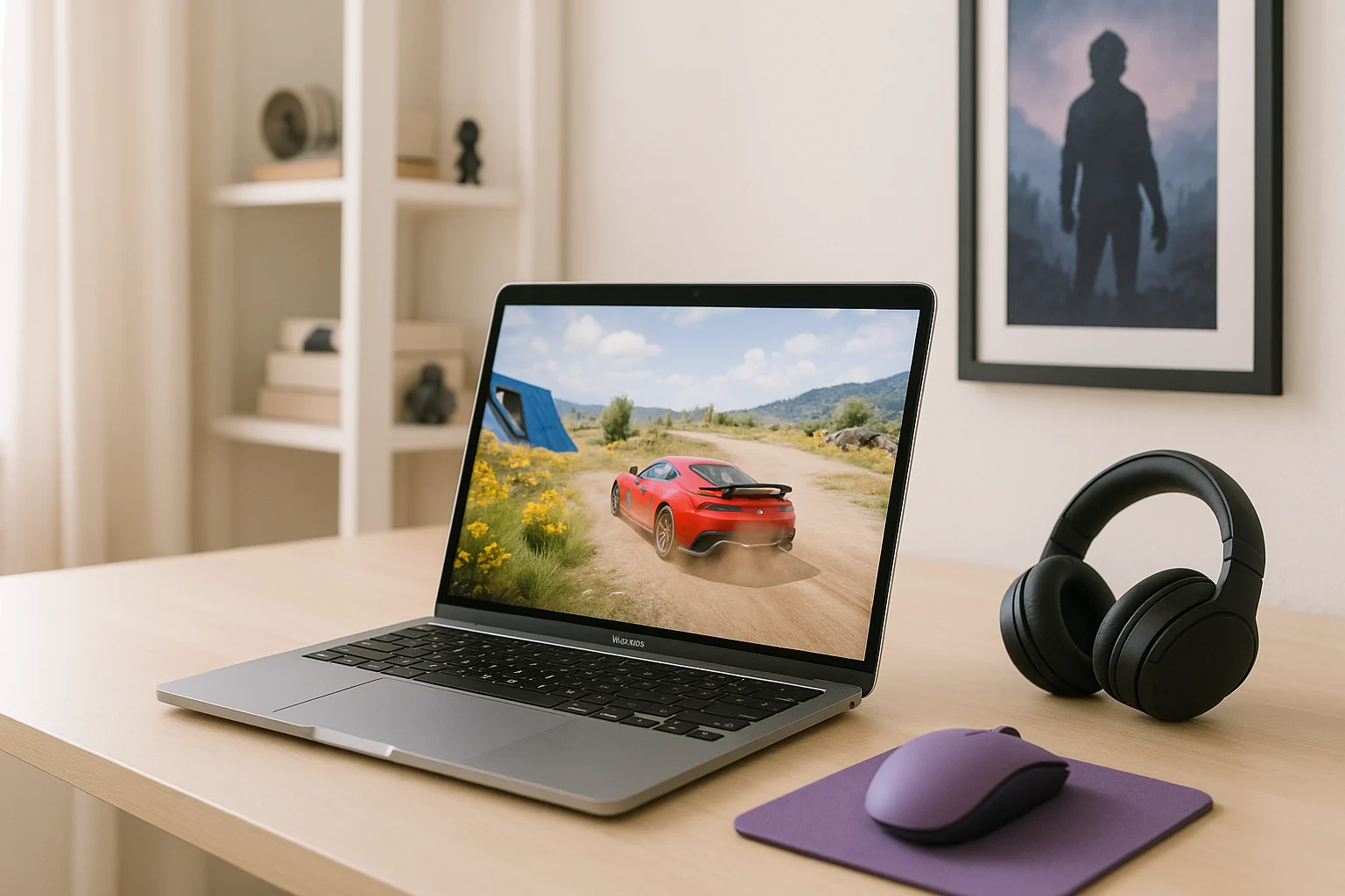 Why Forza Horizon 5 on MacBook Is Difficult Locally - MacBook with a popular PC game in home