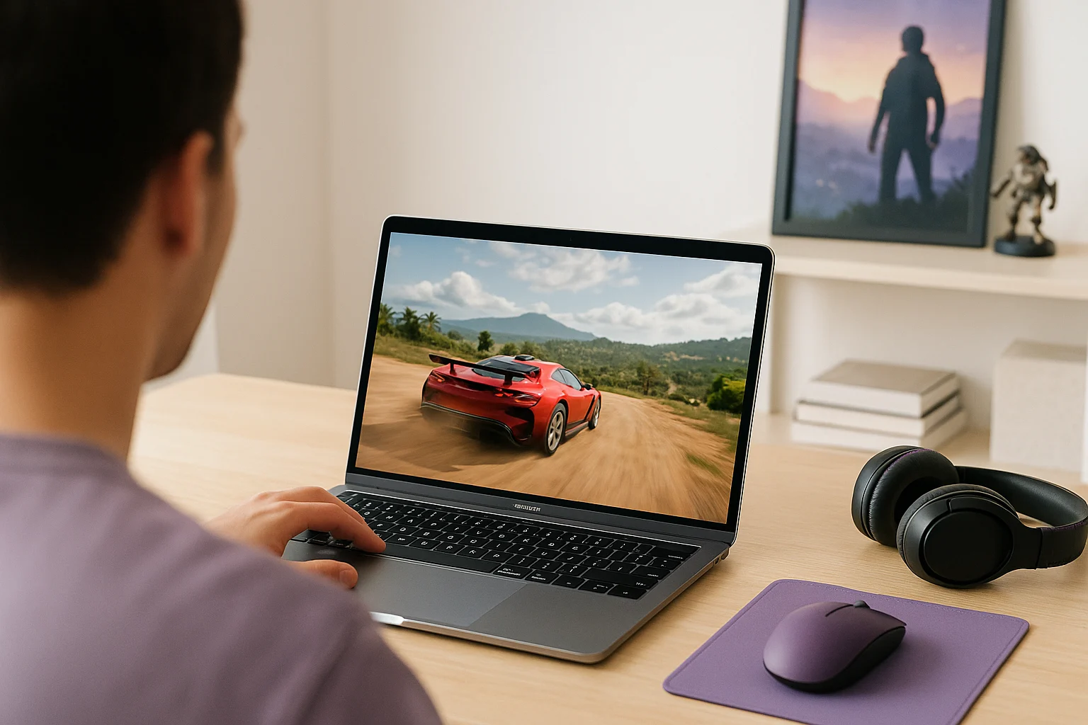 How Forza Horizon 5 on MacBook Works With Aristeem Play - using MacBook with a popular PC game